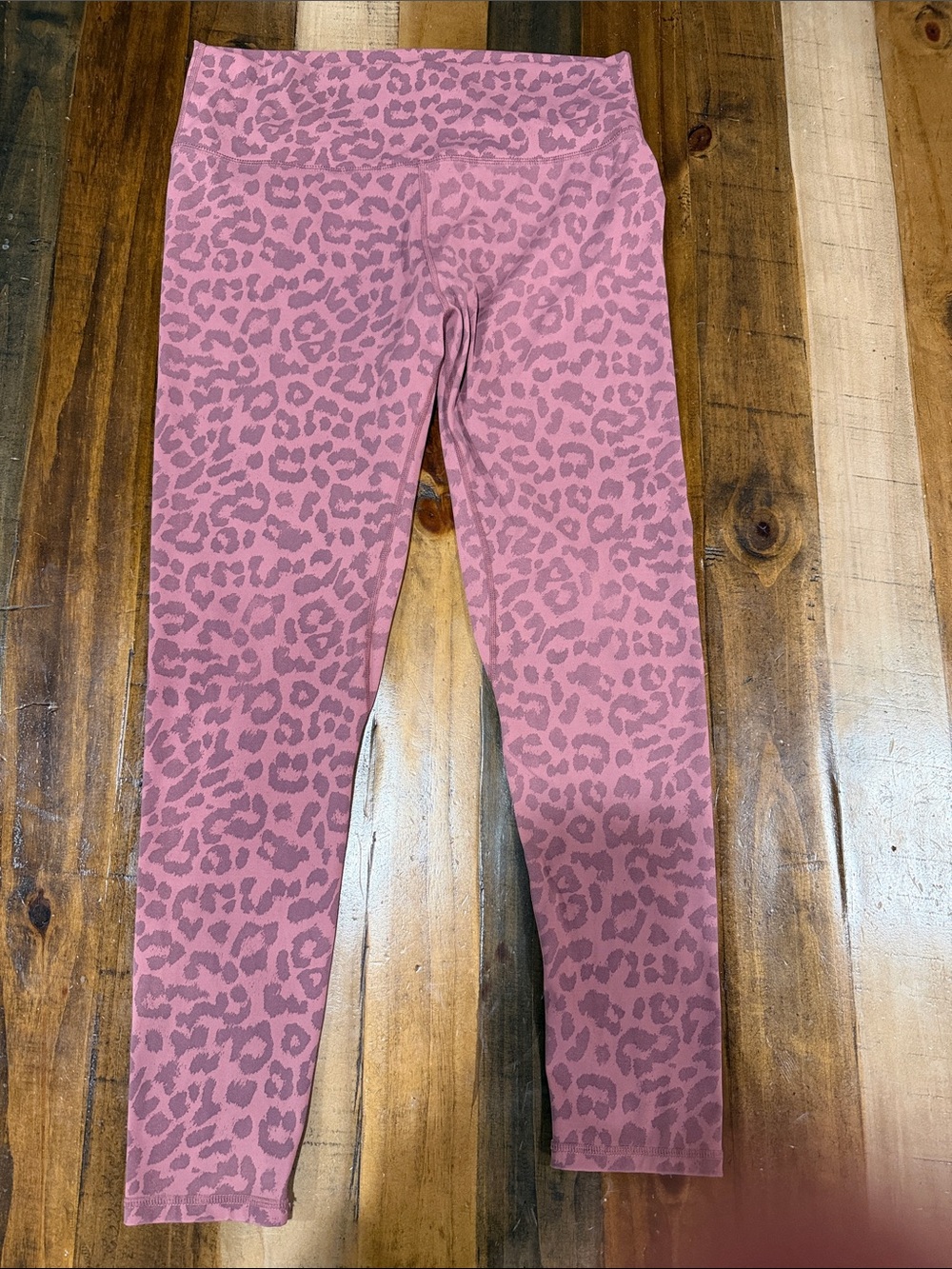 lululemon athletica Rose Pink Leopard Print Kids Leggings